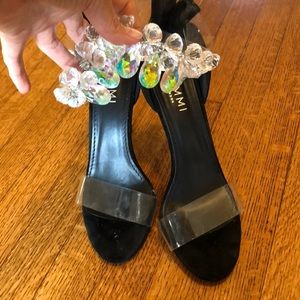 Simmi stiletto high heels with bedazzled ankle